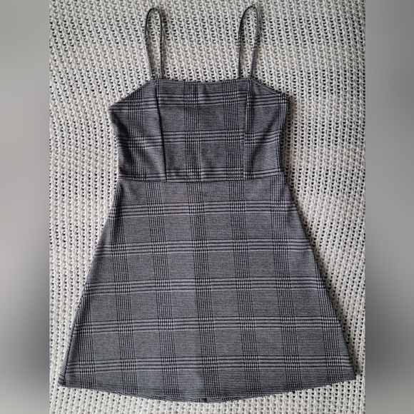 Express Plaid A-line Minidress w/ Spaghetti Straps - Picture 1 of 7